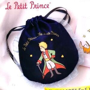 the little prince _Le Petit Prince _ navy blue drawstring pouch